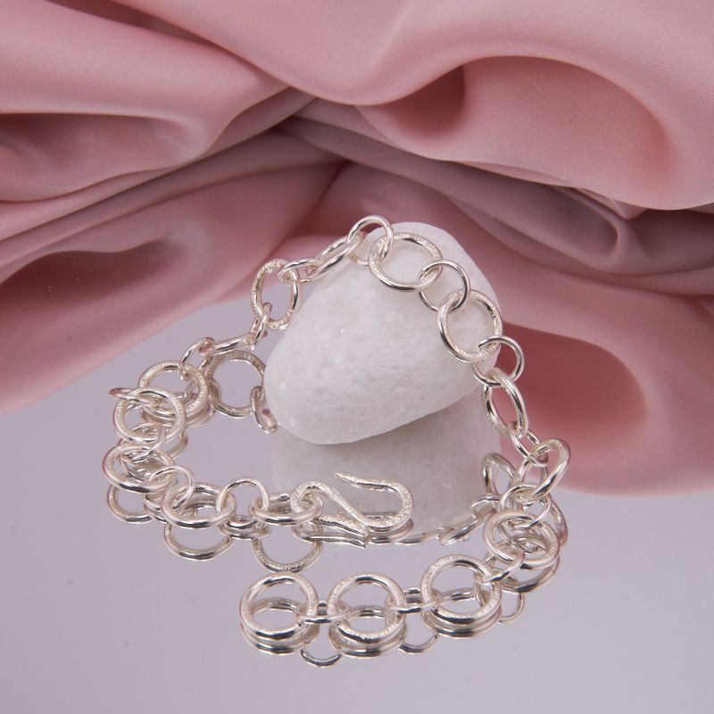 Gliederarmband Damen Silber